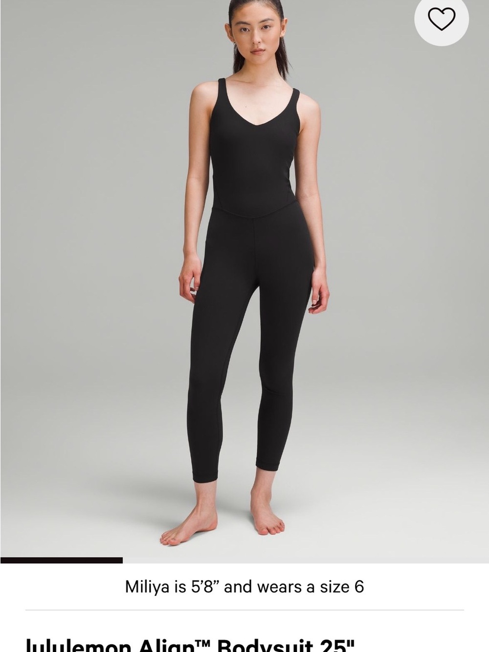 lululemon athletica Black Scoop-Neck Bodysuit